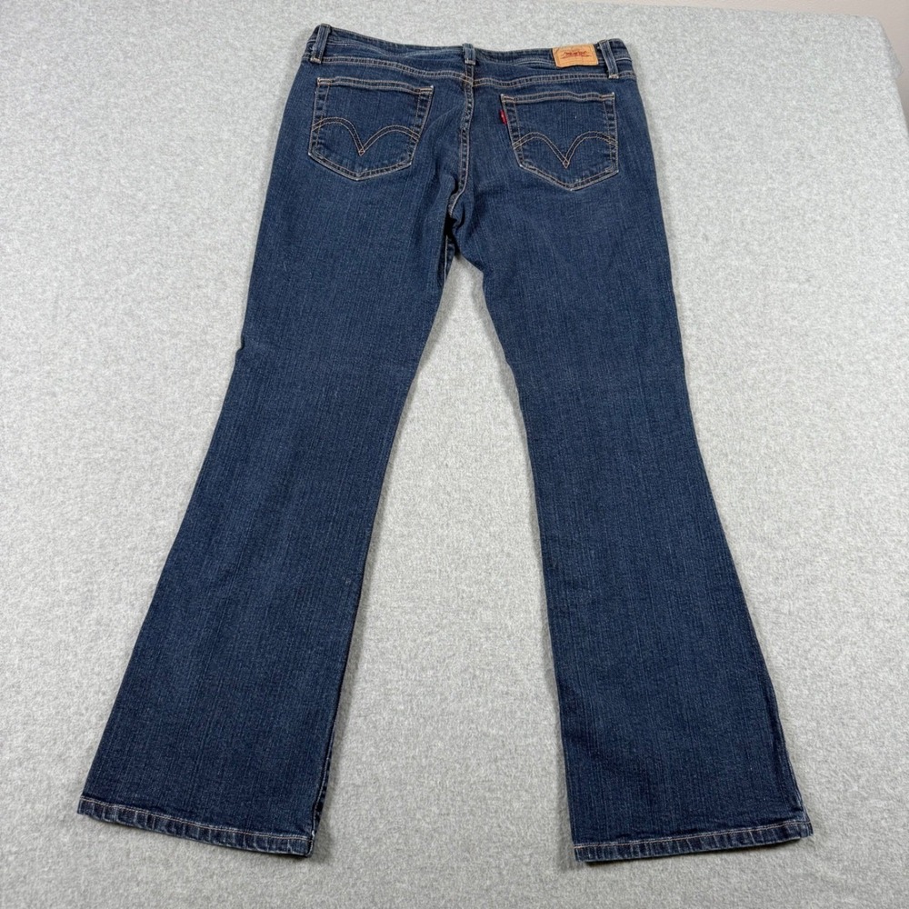 Levis 518 Superlow Boot Cut Y2K Jeans Dark Wash Blue Denim Womens 13M
